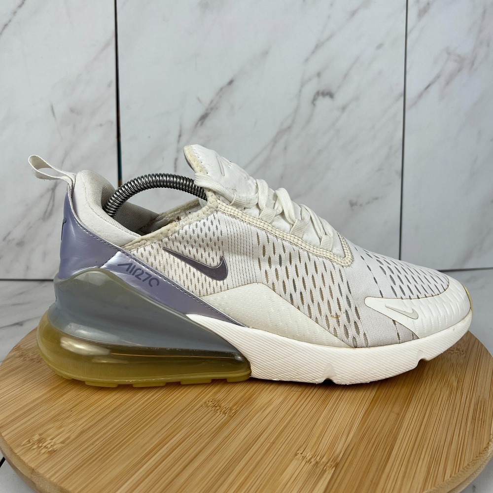 Nike Air Max 270 Womens Size 11 Sail Oxygen Purple Running Gym Shoes FB2934-100